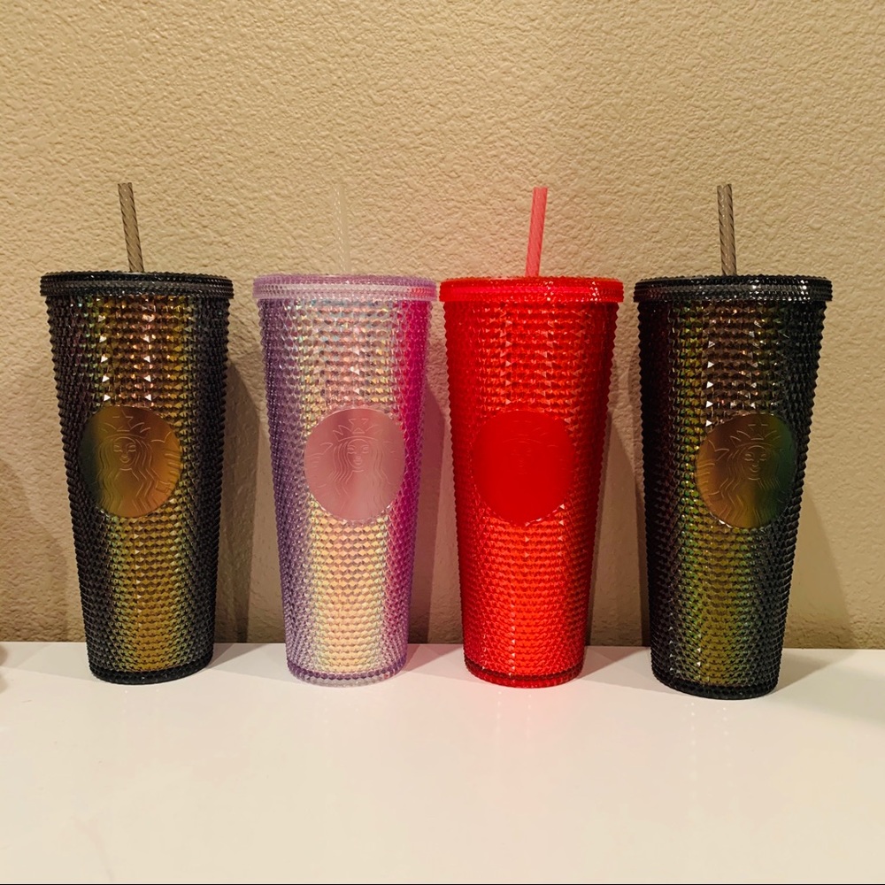Set of FOUR Studded NWT Starbucks Tumblers